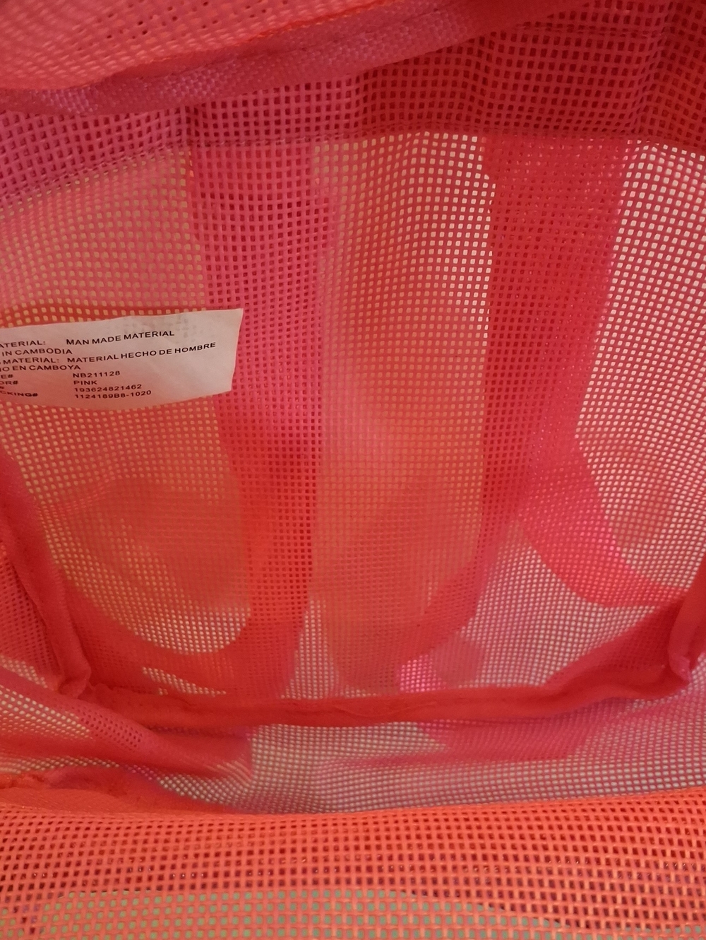 Pink Women's Mesh Mini Backpack - Picture 2 of 3